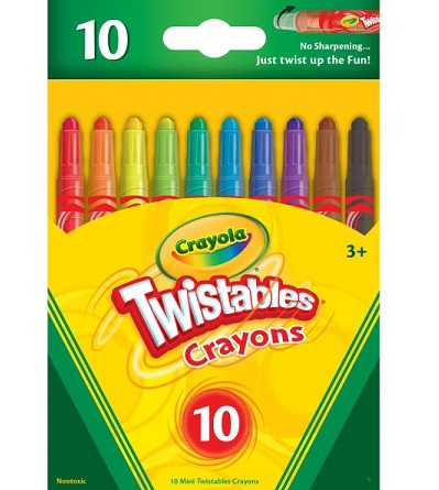 CRAYONS, Crayola 10 ct, Mini Twistables